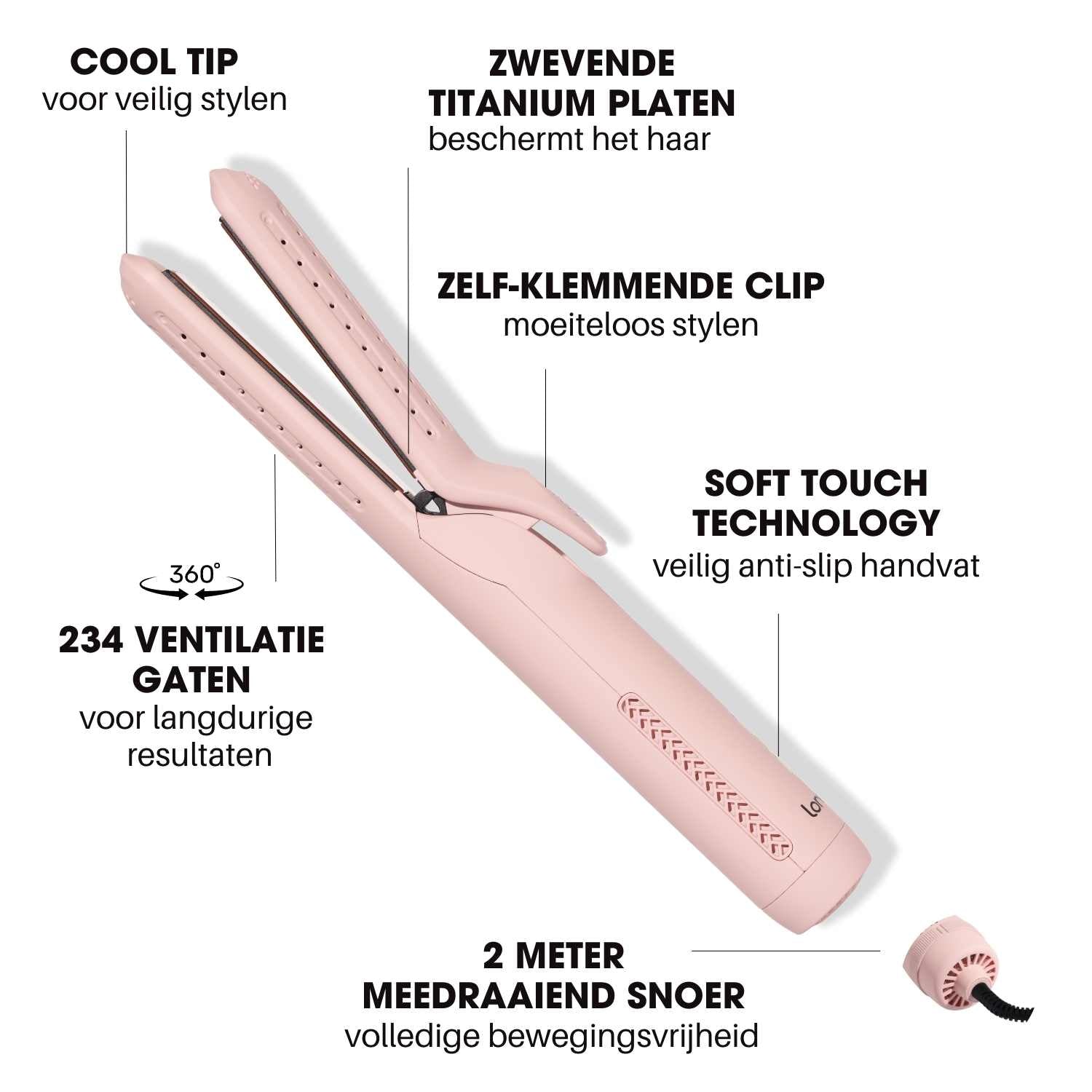 Duo Styler stijltang en krultang 2 in 1