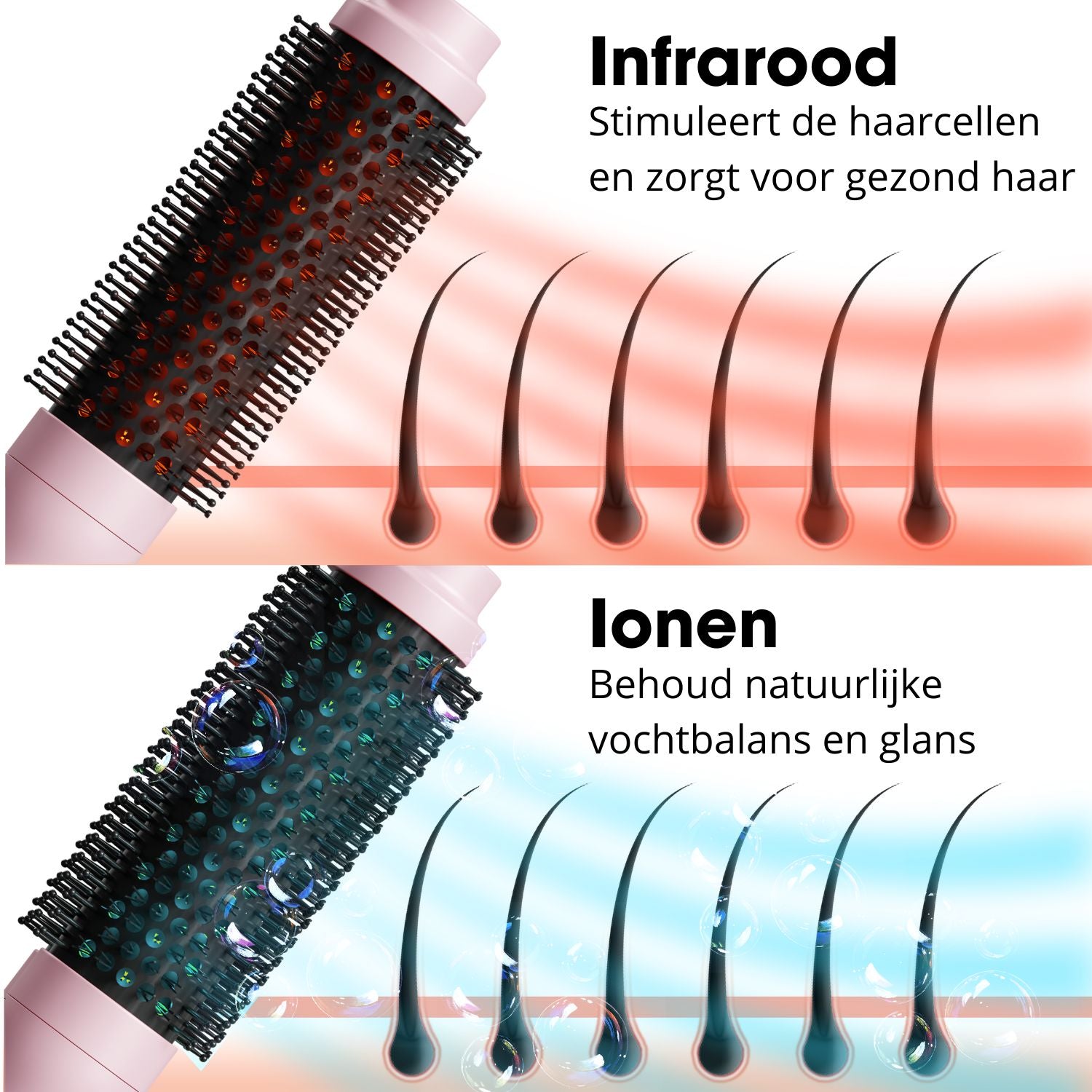Loreaux Glowbrush - thermische borstel - infrarood - thermal brush