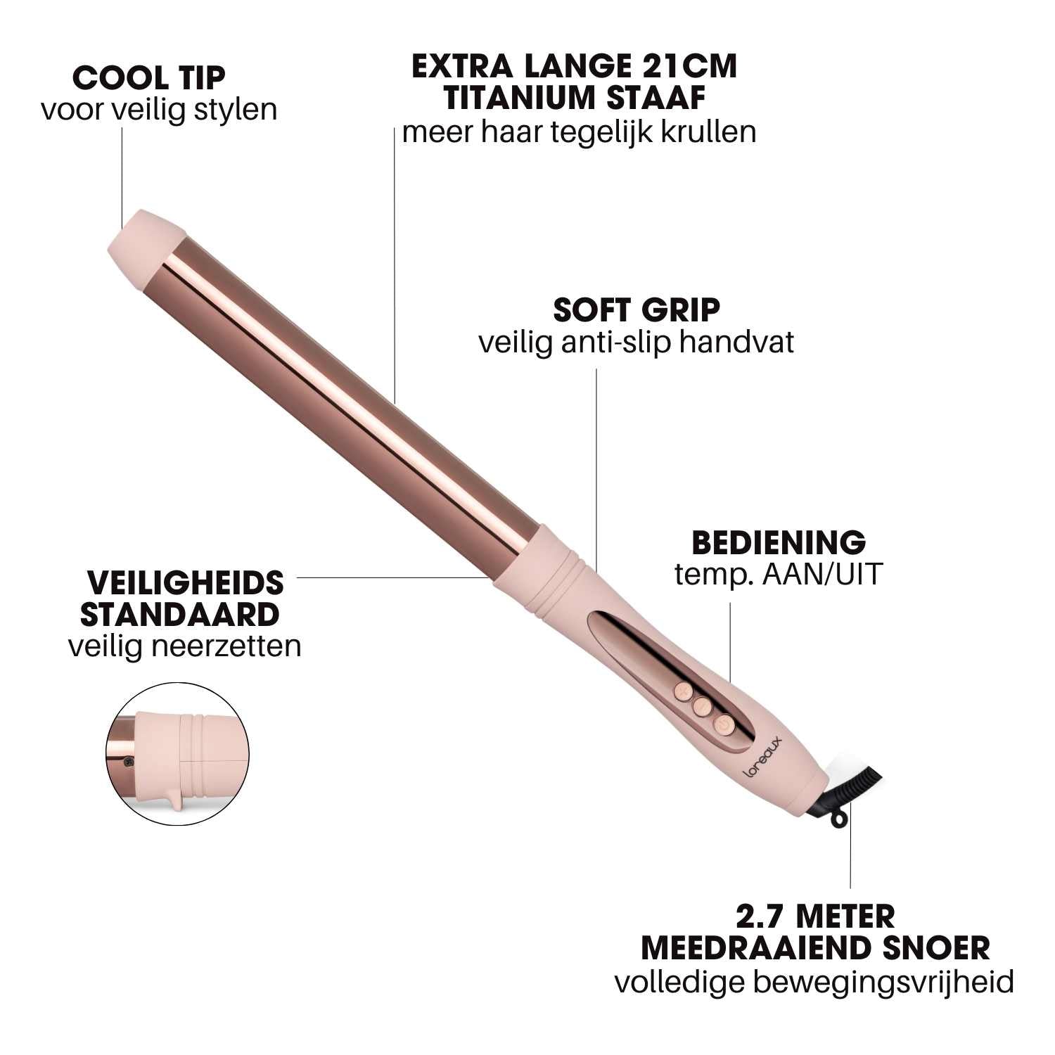 maxiwaver loreaux extra lange krultang 32mm